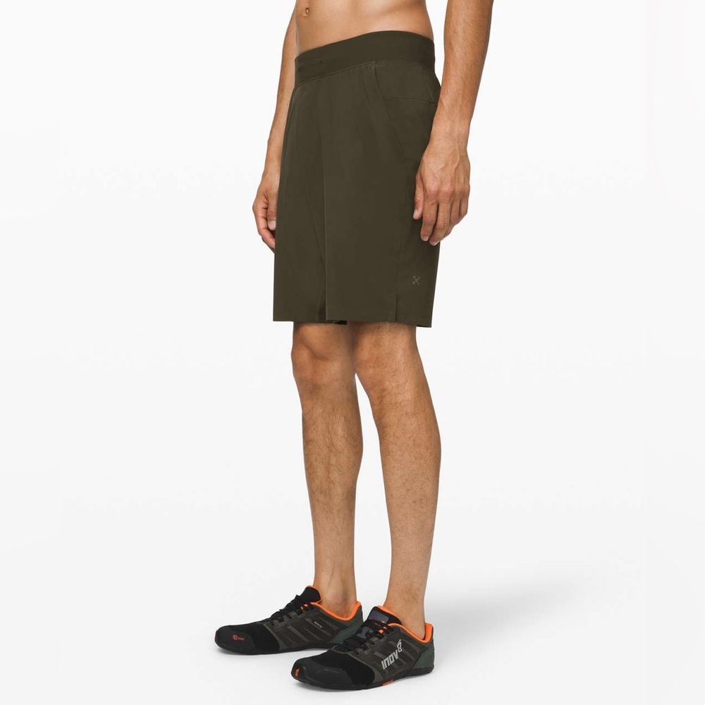 Men's lululemon T.H.E linerless Performance Drawstring Shorts - Olive Green 9”